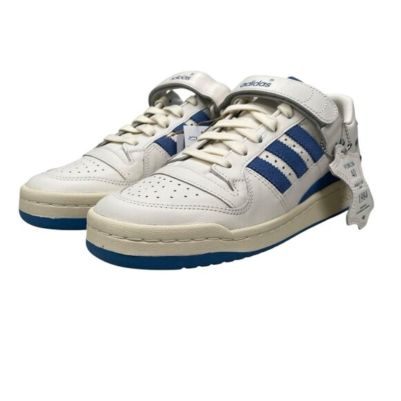 Adidas Forum 84 Low Goat Skin Leather White Royal Shoes JI4658 Mens Size 9-12 - Picture 6 of 9